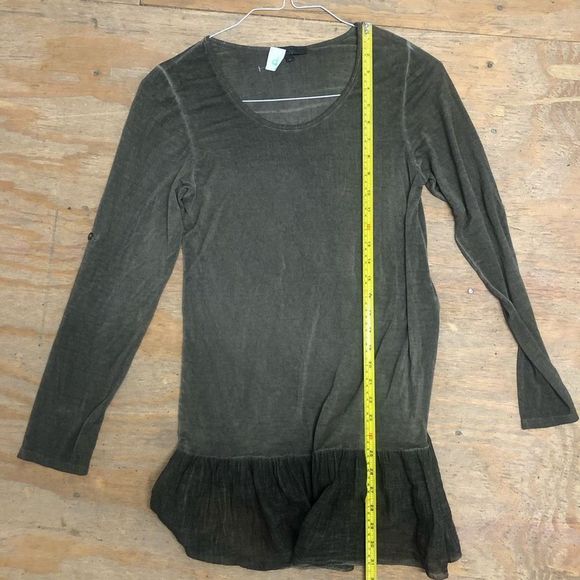 Tempo Paris Olive Green Tunic Dress Size Medium - Picture 6 of 6
